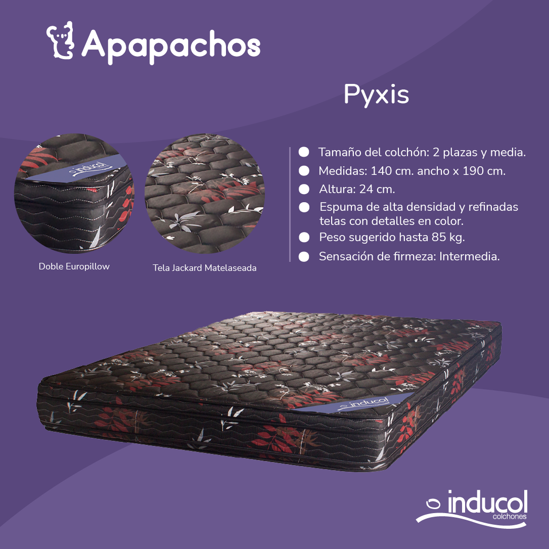 Colch N Plazas Y Media Inducol Pyxis X X Black Edition Apapachos