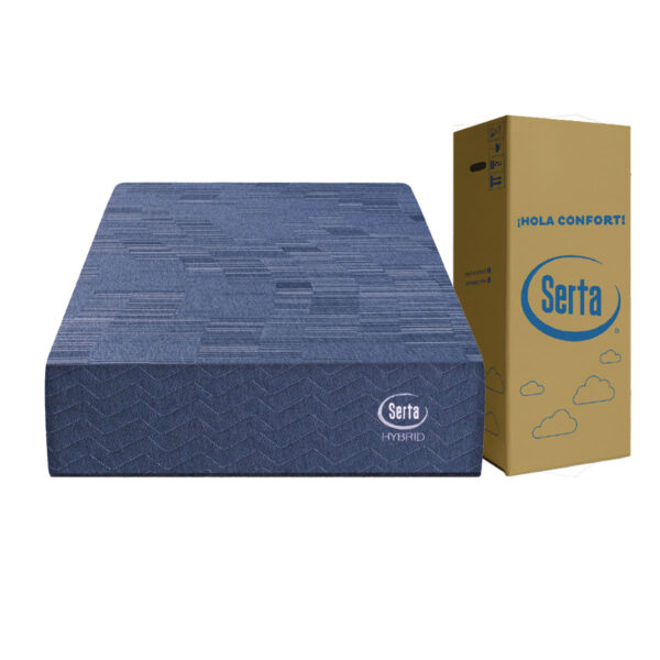 Colchon Serta Box Hybrid 1 Plaza 80x200 Resortes Pocket y Espumas Suaves y Firmes en Caja