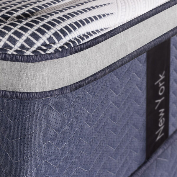 Colchon Serta New York Super King 200x200 de Resortes Pocket con Pillow Inteligente de Espuma Viscoelástica - Imagen 9